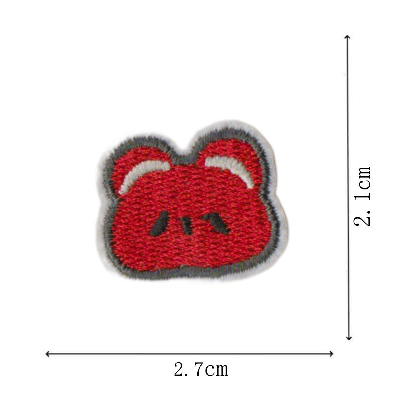 Wholesale Polyester Cotton Animal Embroidery Patches Cute Panda Dog Rabbit Designs For Kids Clothing DIY Craft Supply
