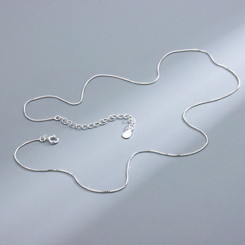 Wholesale S925 Sterling Silver Pendant Free Single Chain Box DIY Clavicle Chain