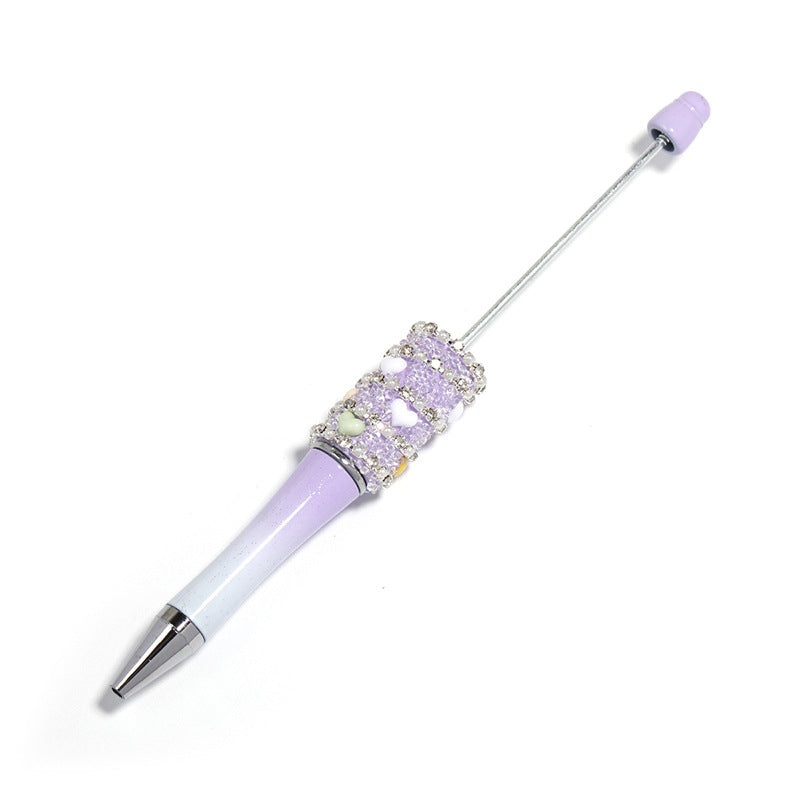 Wholesale 5pcs Beadable Pens Exploding Rhinestones DIY Love Chain Starry Sugar Pen