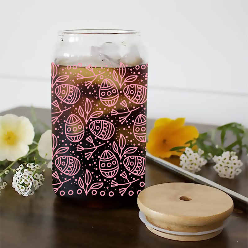 Wholesale Uv Transfer Sticker Glass Cup Crystal 16oz Cup UV DTF Wraps