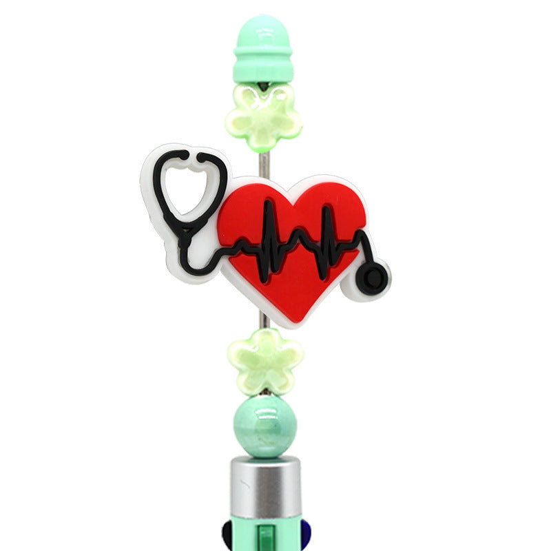 Wholesale Random 100pcs Medical Care Beaded Pen DIY Accessories Beads