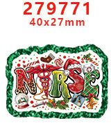 Wholesale Random 30pcs Green Christmas Cartoon Acrylic Flatback