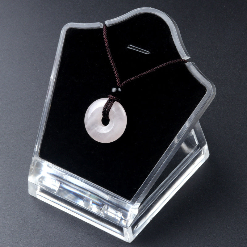 Wholesale Crystal Agate Stone Peace Buckle Necklace