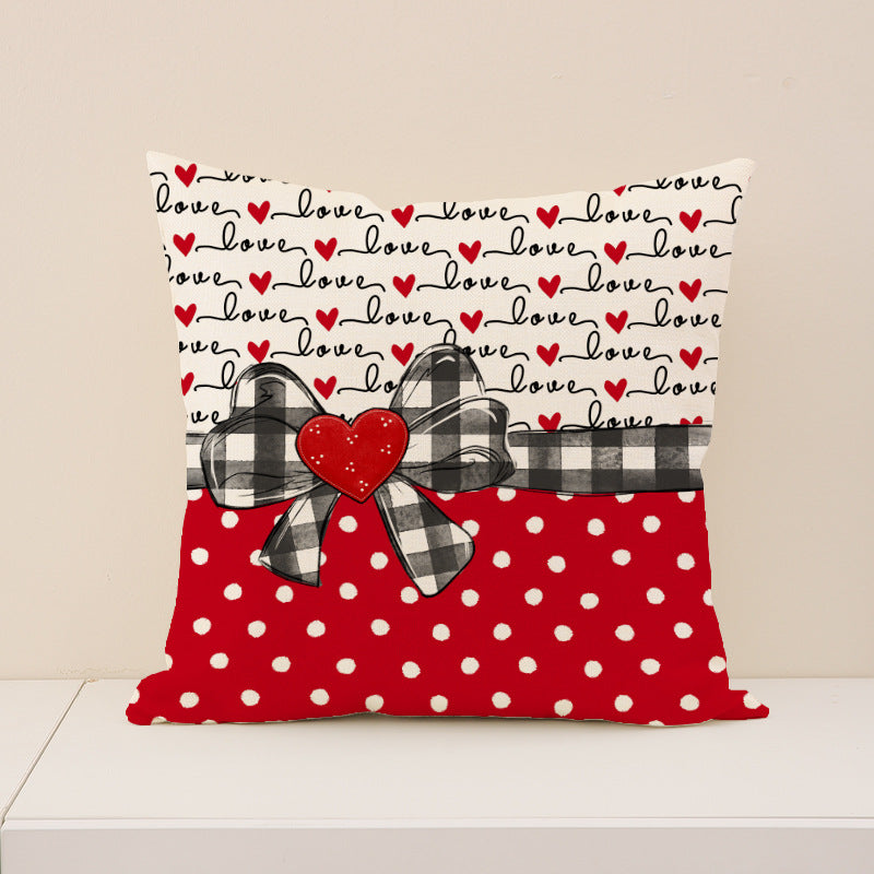 Wholesale Valentine' s Day Heart Case Love Letter Print  Waist Pillowcase