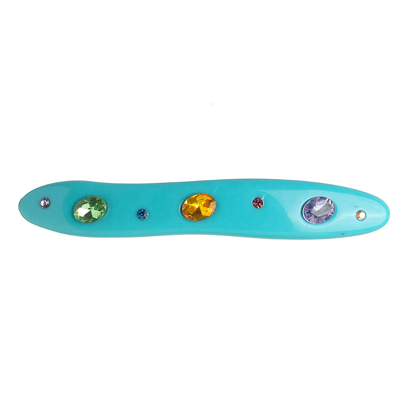 Wholesale Candy Color Resin Diamond Drop Oil Hair Clips