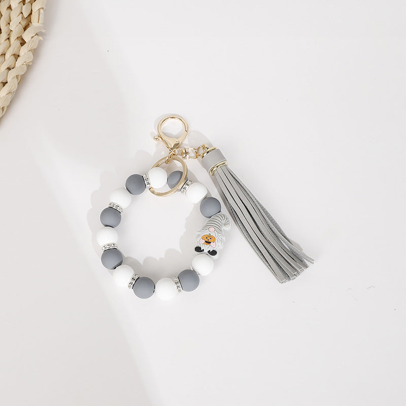 Wholesale 10pcs New Halloween Ghost Butterfly Fairy Silicone Tassel Wrist Keychain