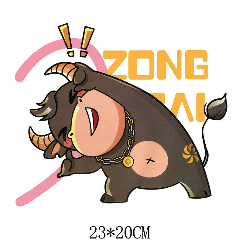 Wholesale  cartoon cow hot stamping stickers UV DTF Ready to Press Transfers Wraps