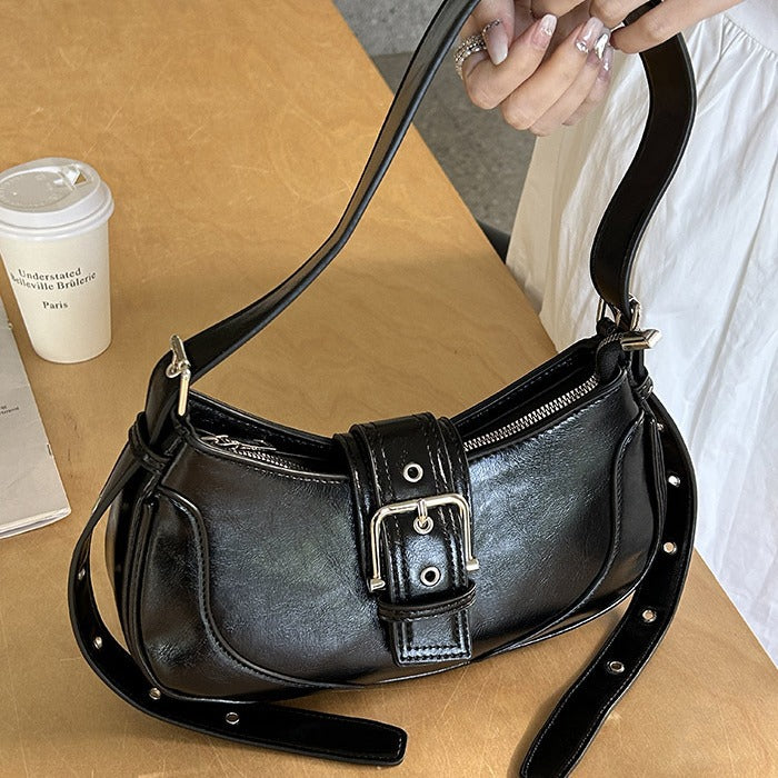 Wholesale Vintage Babes Underarm Textured Crescent Shoulder Bag