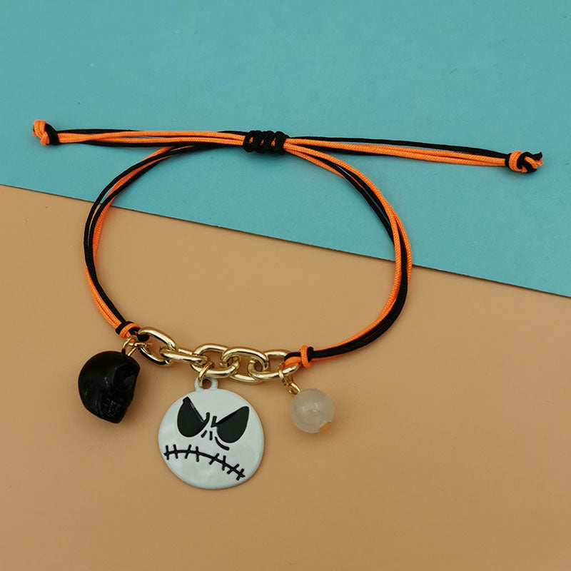 Wholesale 2PCS Halloween Glow Hand Alloy Bracelet