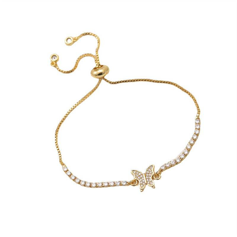 Wholesale Bow Zircon Adjustable Bracelet