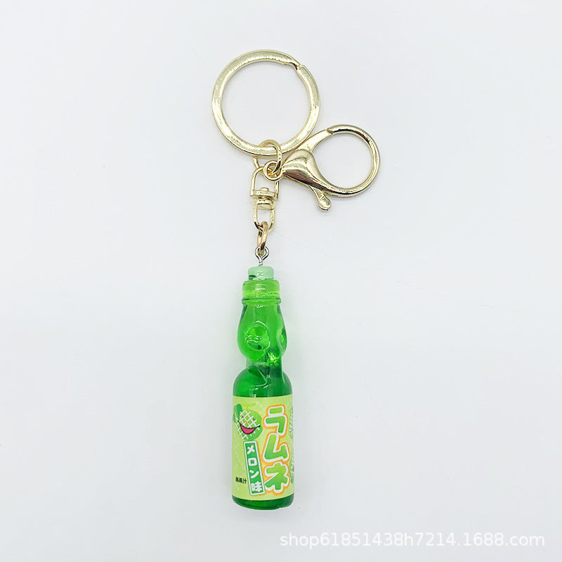Wholesale Simulation Creative Marbles Soda 3D Resin Keychain
