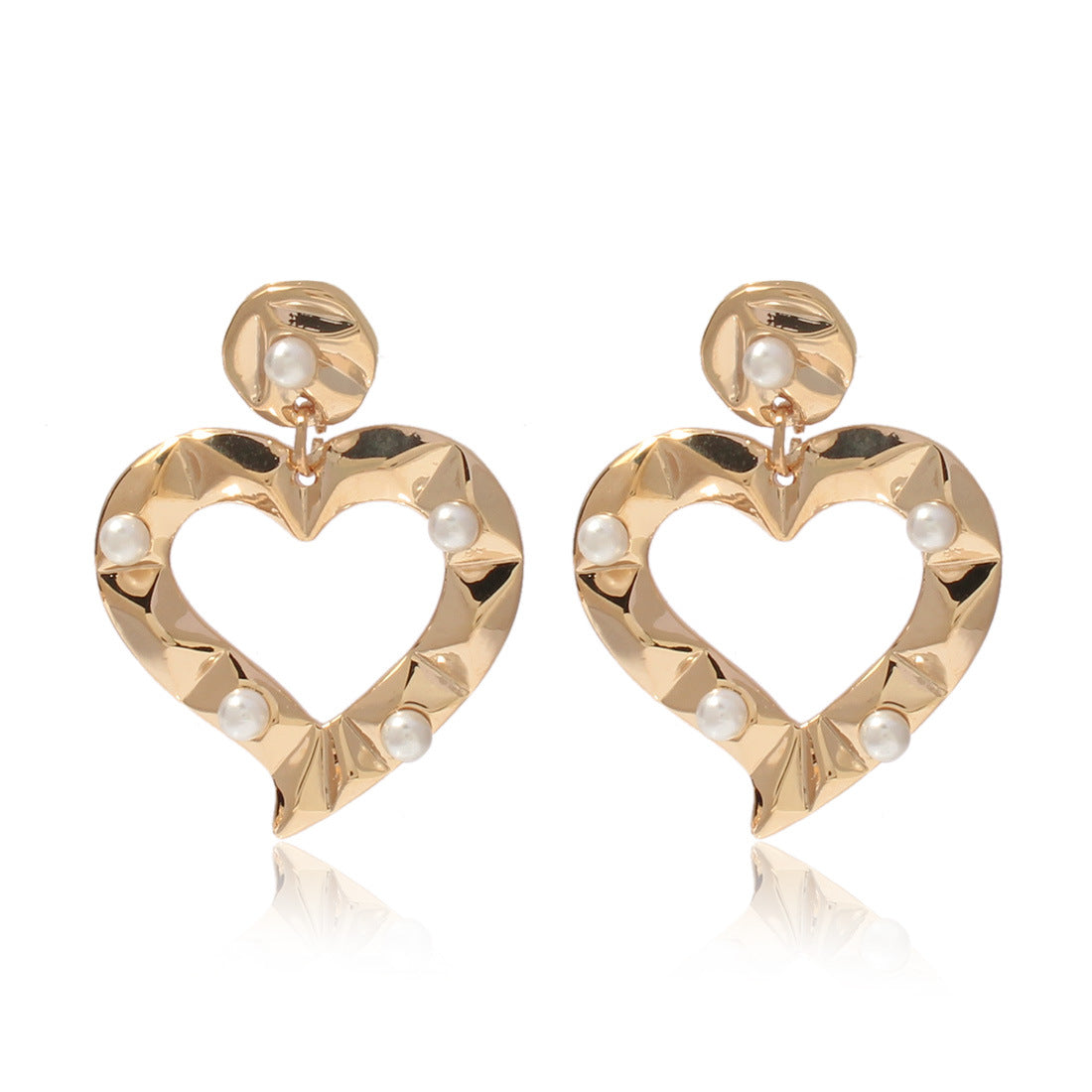 Wholesale Love Alloy Exaggerated Pearl Earrings and Earrings