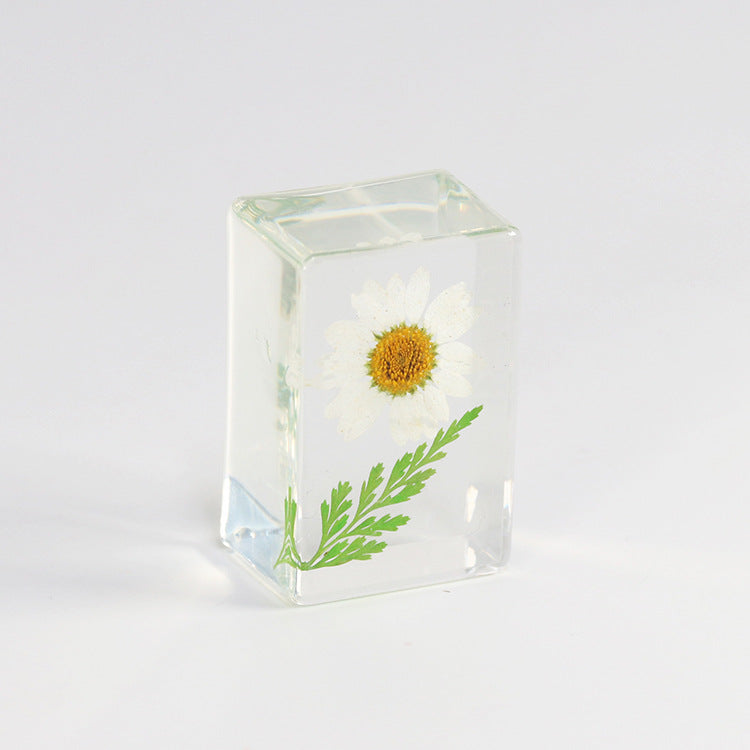 Wholesale 6pcs Creative Handmade Dried Flower Resin Dripping Glue Specimen Ornaments