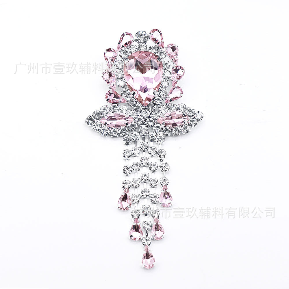 Wholesale 5. 5CM Waterdrop Diamond Crystal Tassel DIY Patches