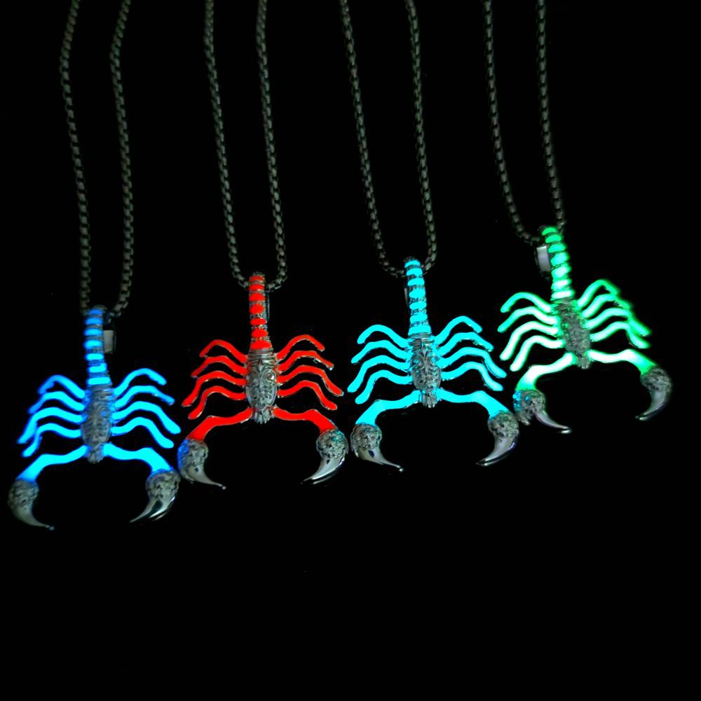 Wholesale Scorpion King Night Light Men' s Necklace