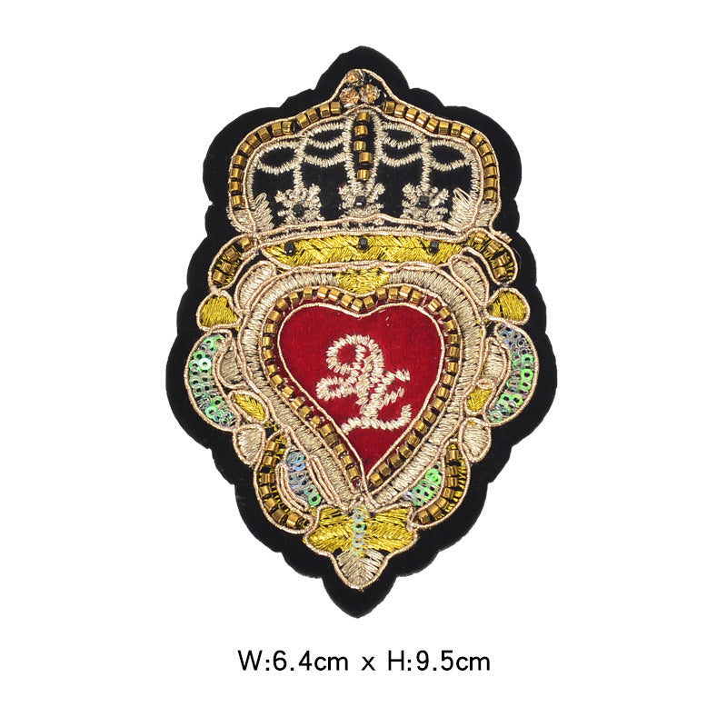 Wholesale College Style 3D Embroidered Tiger Badge Patch Beaded Felt Applique Fashion Accessory For Suit Or Towel Boutique Resale Gift