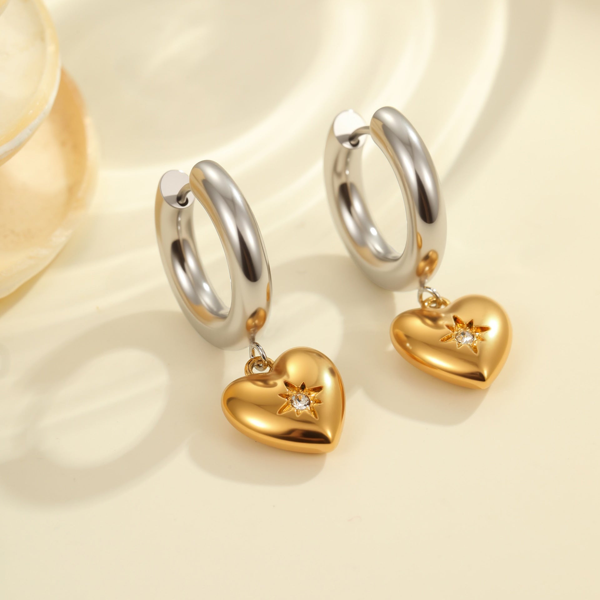 Wholesale Christmas tree heart Stainless Steel Earrings
