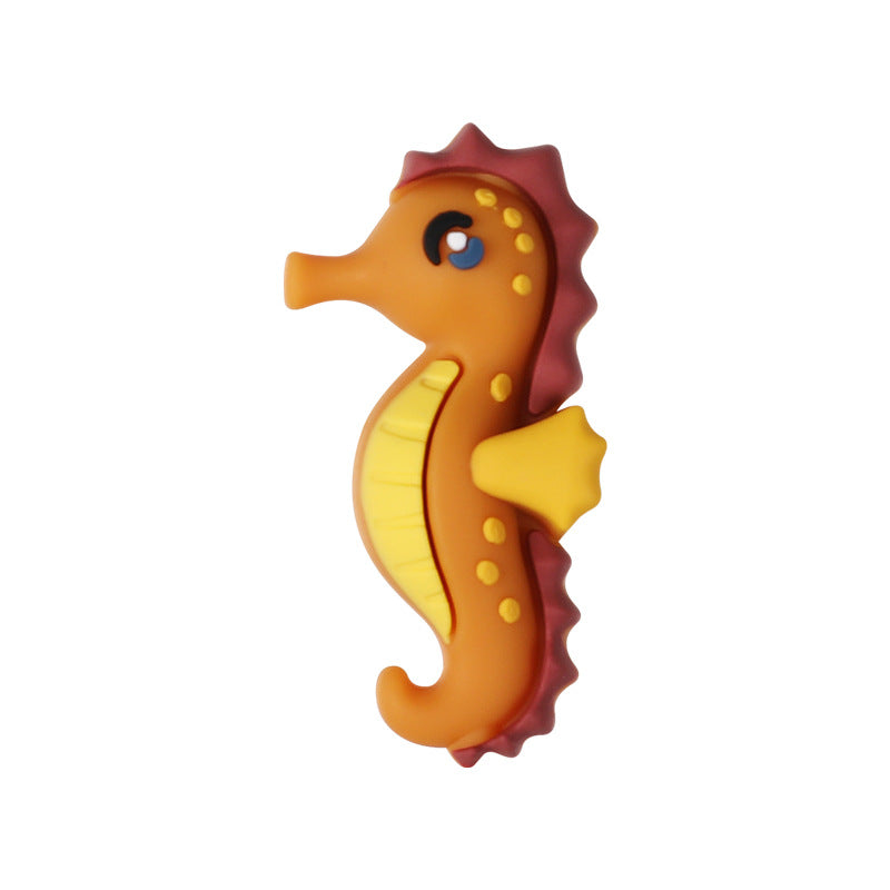 Wholesale 20pcs   Shark silicone beads  3D Focal Beads