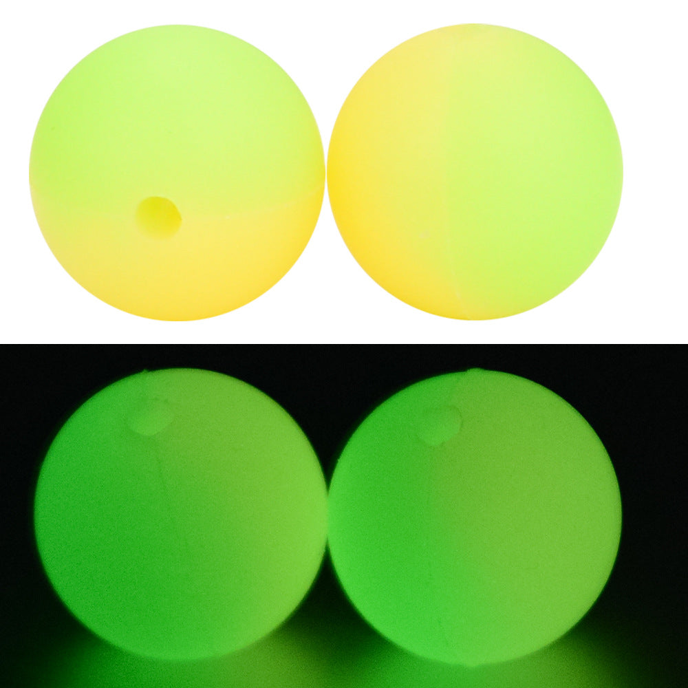 Wholesale 100pcs Two tone Luminous Silicone Round Handmade DIY Personalized Beads