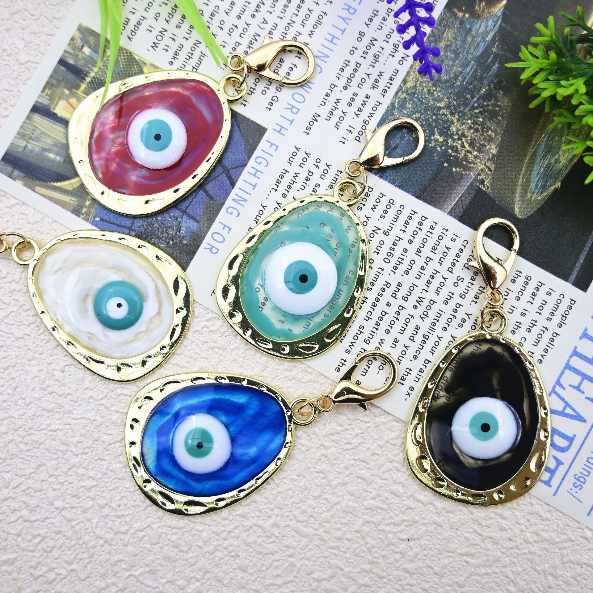 Wholesale Devil' s Eye Hand Bag Pendant Blue Eye Keychain