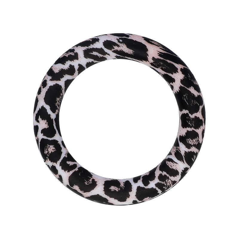 Wholesale 20PCS 65mm Leopard Print Silicone Ring Accessories
