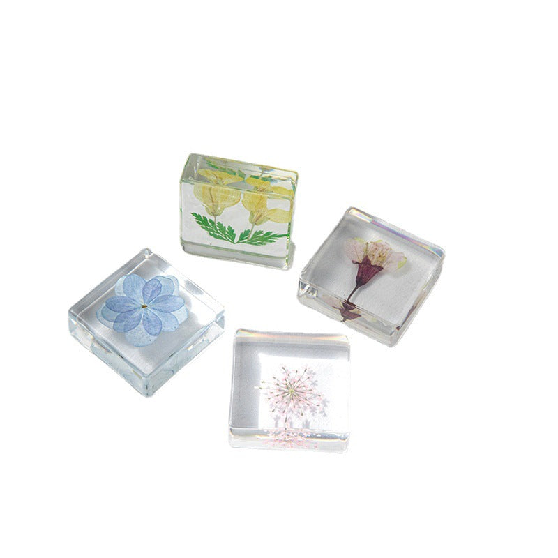 Wholesale 6pcs Resin Dried Flowers Creative Handmade Glue Specimen Ornaments