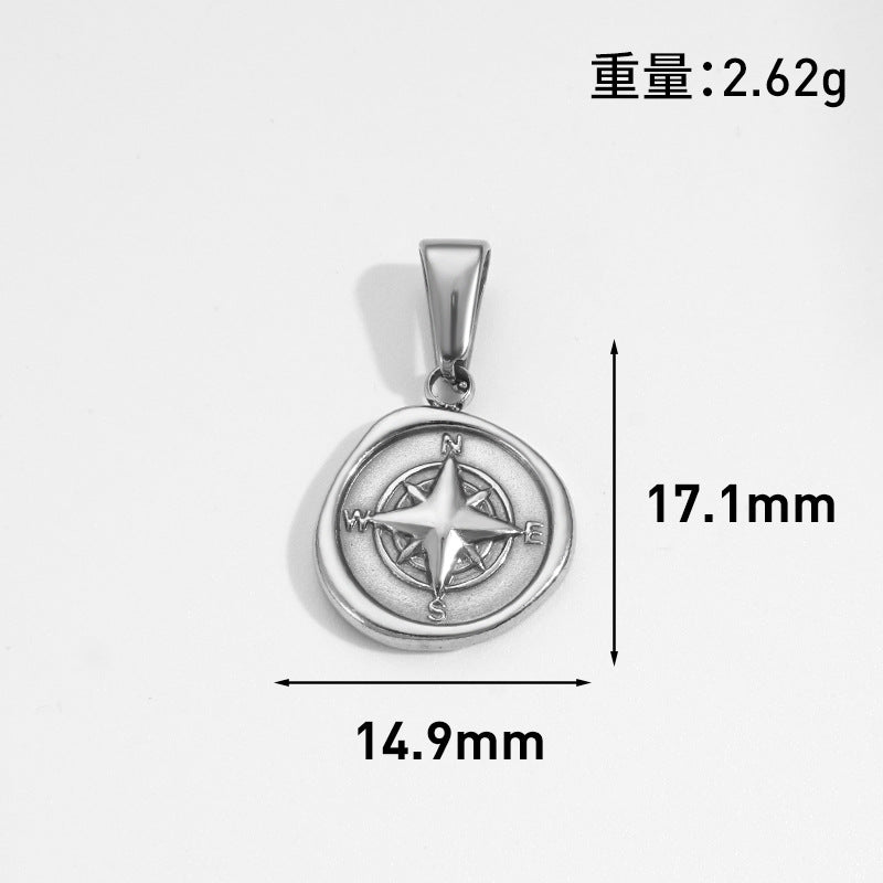 Wholesale 10pcs Sun Star Moon Octagonal Star Geometric Stainless Steel Pendant