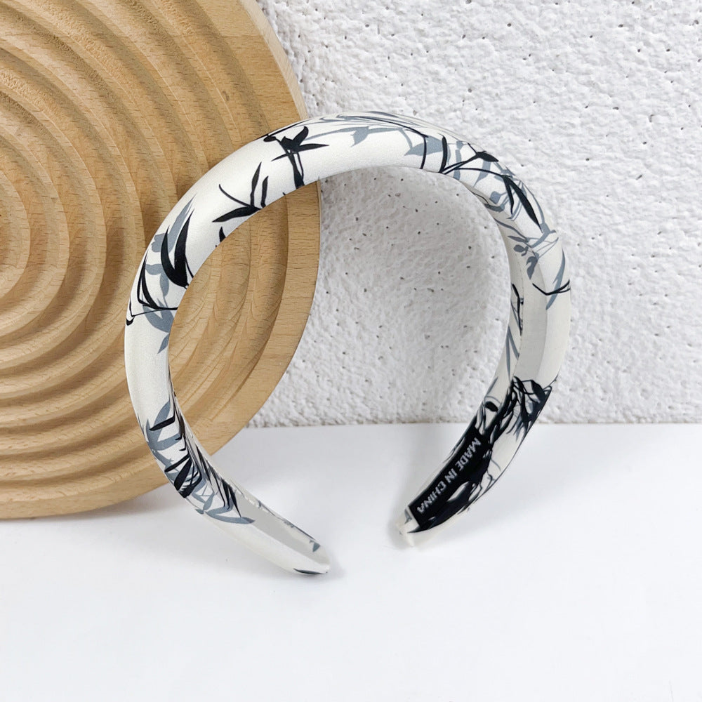 Wholesale Letter Ink Printing Wide Edge Fabric Headband