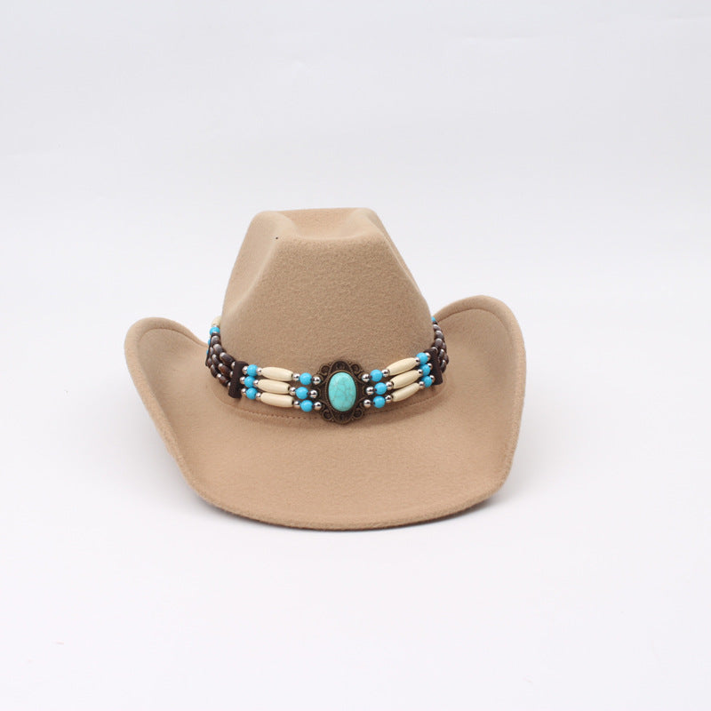 Wholesale Imitation Cashmere Turquoise Western Cowboy Hats