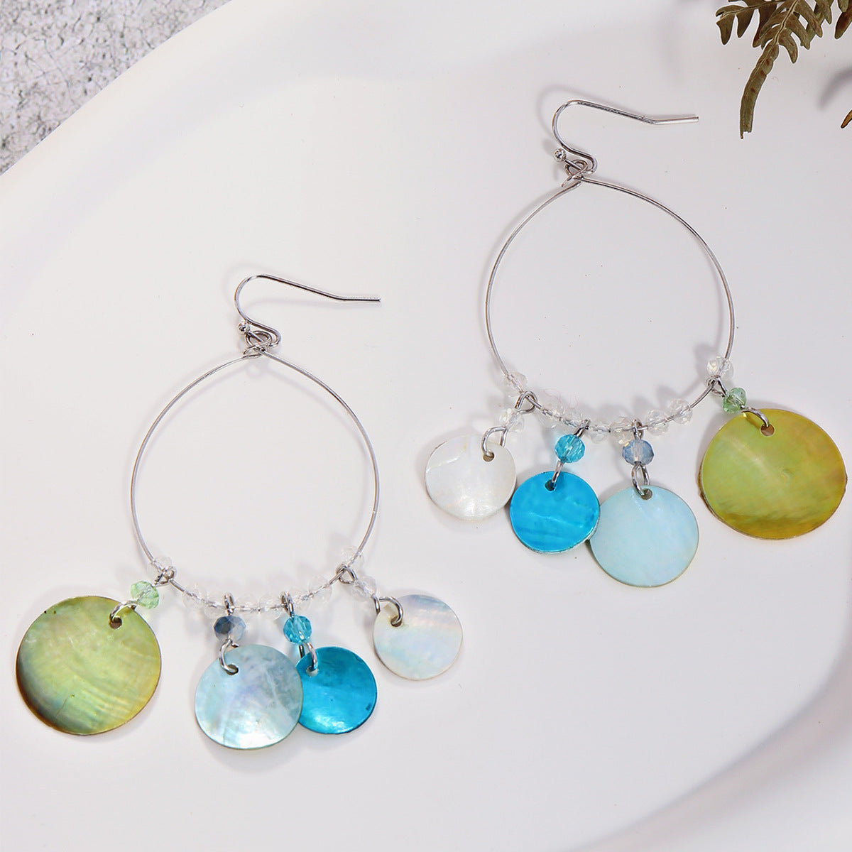 Wholesale Bohemian Shell Beads Pendant Earrings