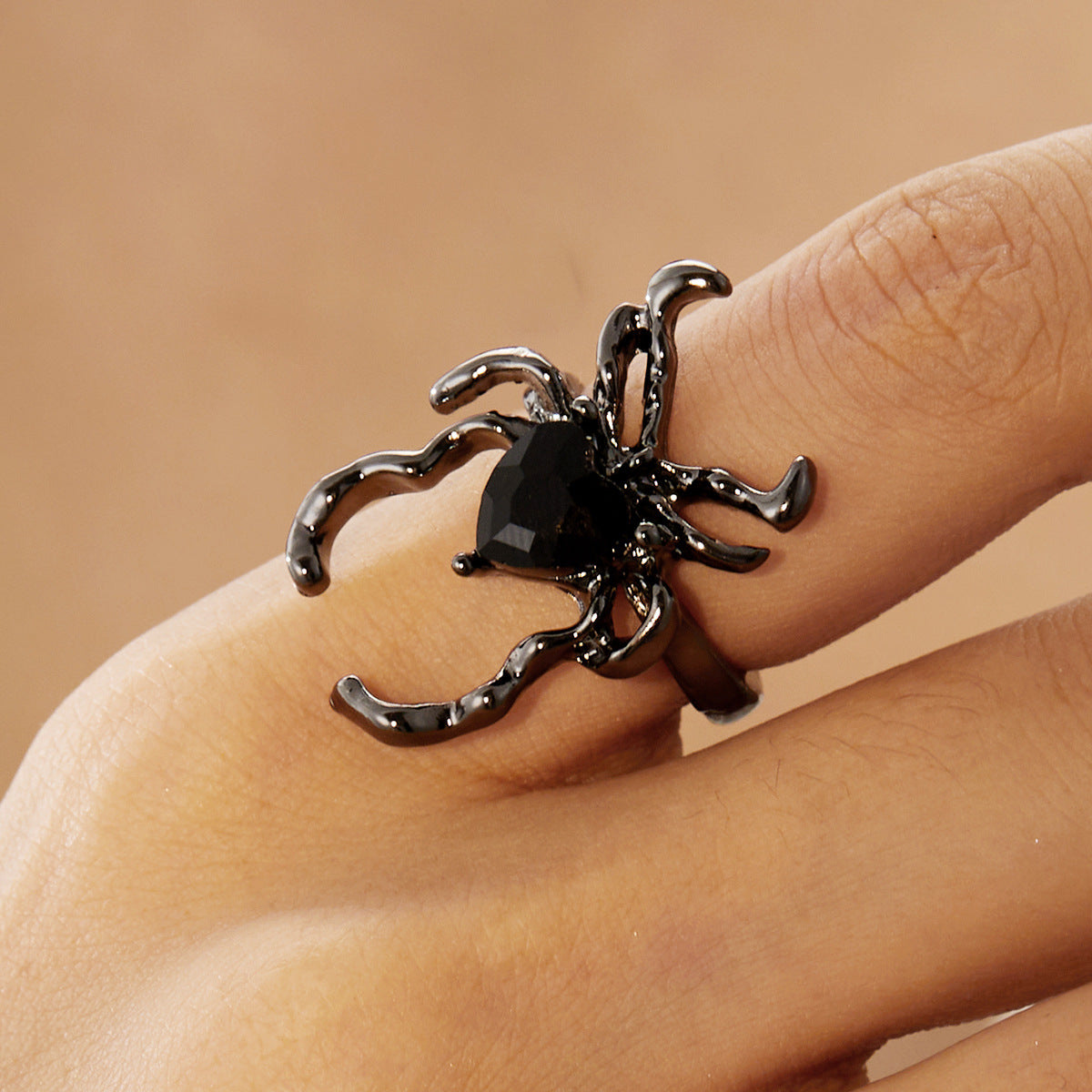 Wholesale Dark Style Halloween Personality Exaggerated Hip-Hop Spider Rings