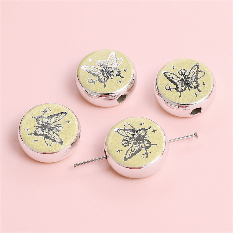 Wholesale  Printed Beads Cartoon Beaded Handmade DIY  Acrylic Beads