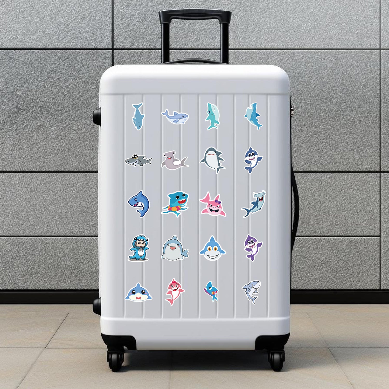 Wholesale 50pcs/pack cute cartoon shark graffiti stickers waterproof