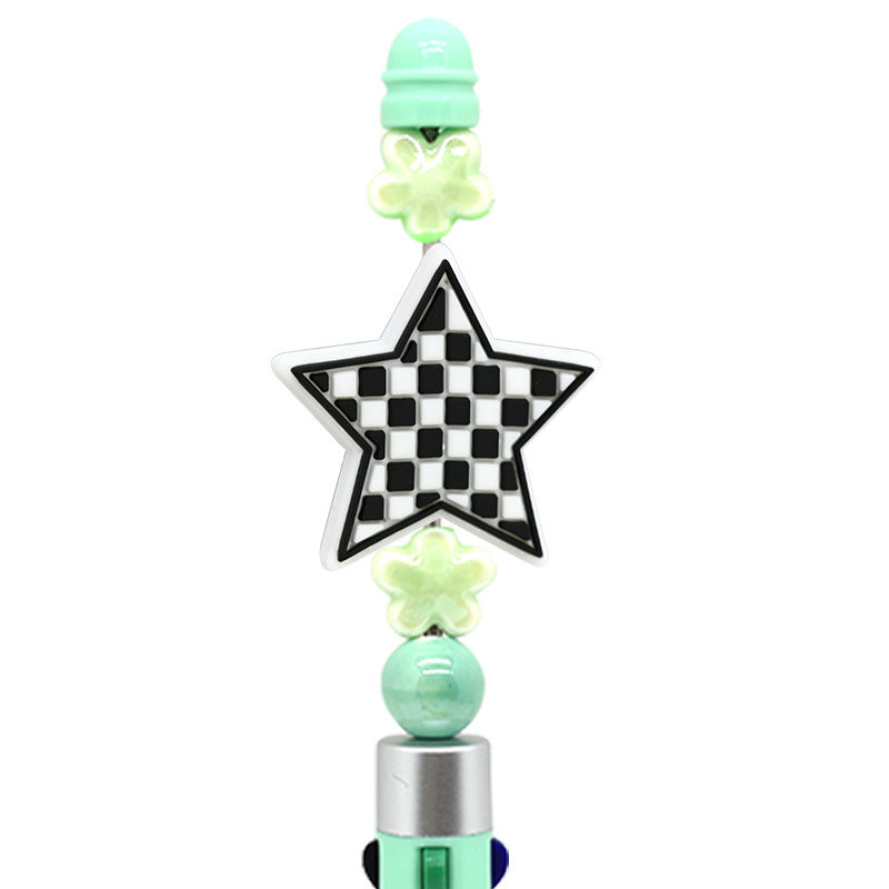 Wholesale random 100pcs stars love pvc soft glue loose beads accessories
