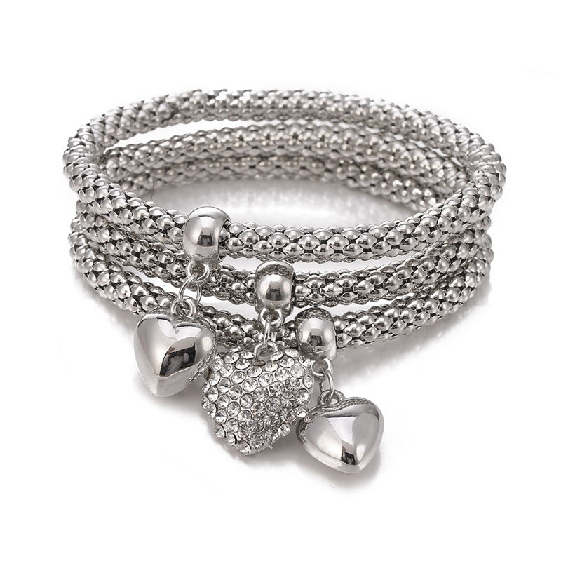 Wholesale Popcorn Chain Three Color Set Bracelet