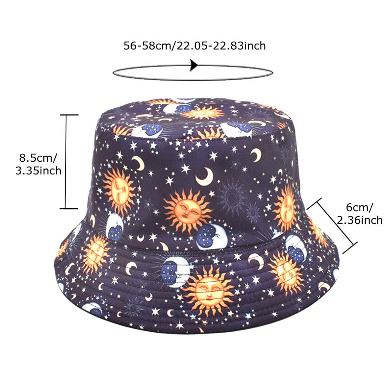 Sombrero de patrón de patrón de sol de luna de poliéster de poliéster al por mayor