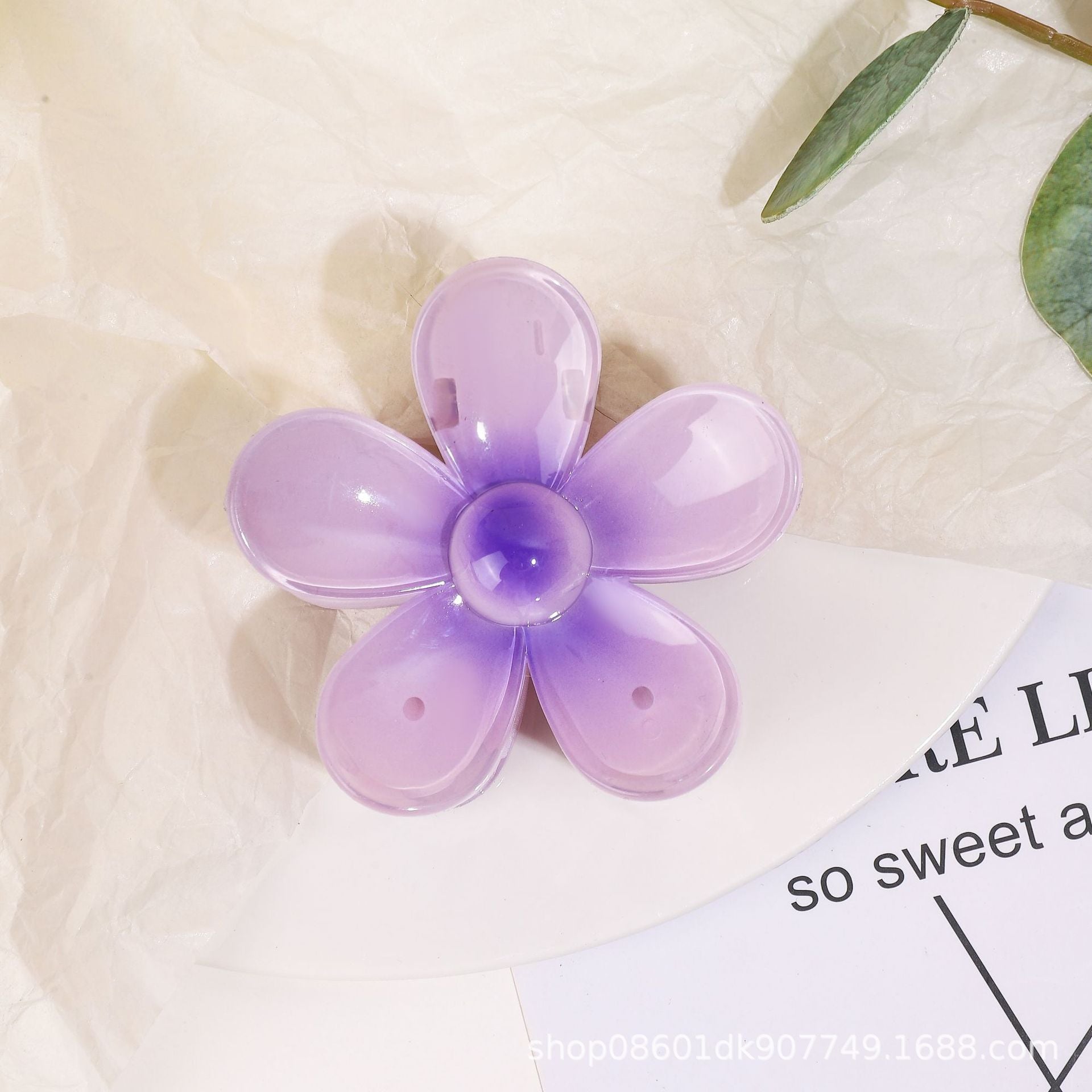 Wholesale Colorful Acrylic Egg Flower Women's Head DIY Shark Clip Hairpin Jewelry