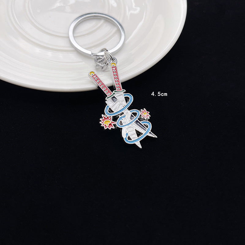 Wholesale Anime Demon Slayer Peripheral Weapons Alloy Keychains