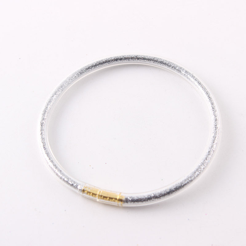 Wholesale  Gold Dust Single-layer Silicone Bracelet