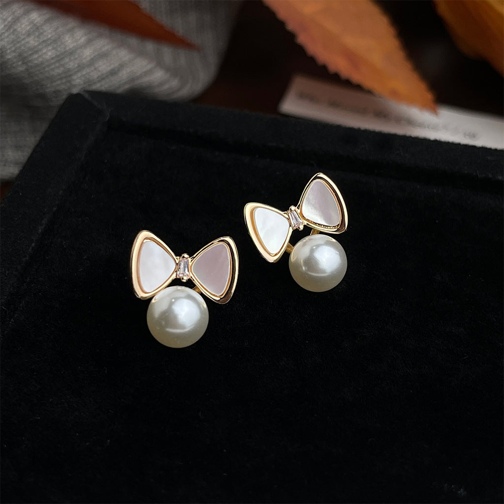Wholesale Beimu flower shaped zircon butterfly earrings