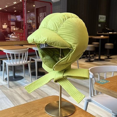 Wholesale Winter Warm Ultra-light Down Hat Scarf Windproof Thickened Ear Protection Hat