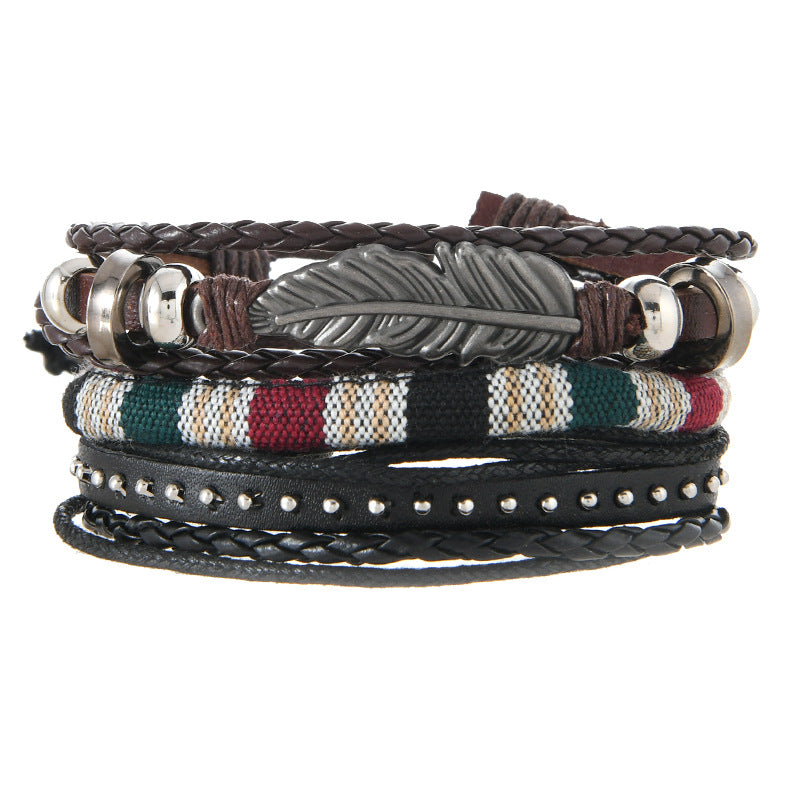 Wholesale Bohemian Handmade Exoticism Woven Multi-Layer Bracelet