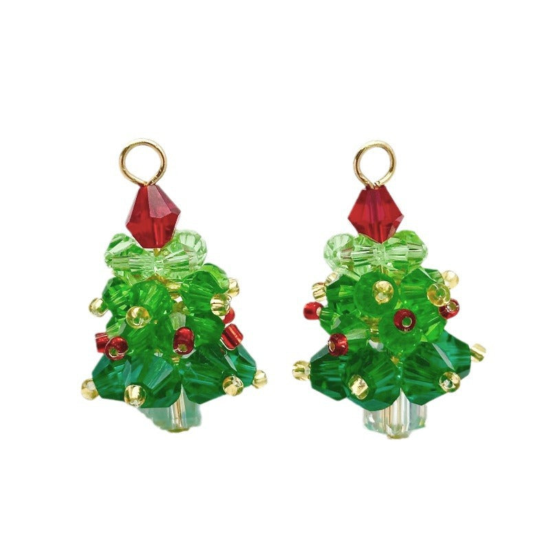 Wholesale Christmas Tree Beaded DIY Woven Earring Pendant