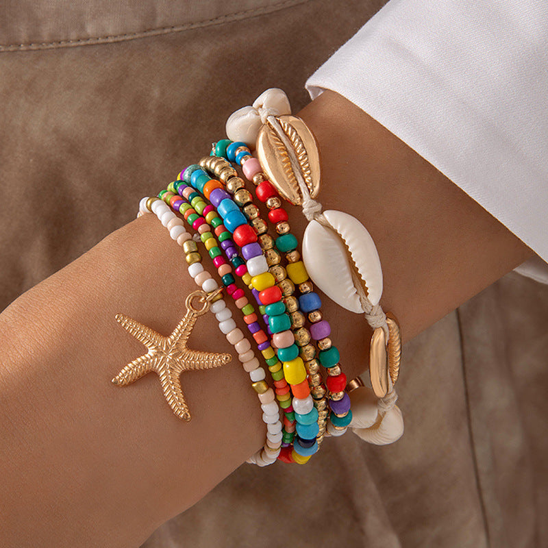 Wholesale Bohemian Shell Beaded Woven Bracelets