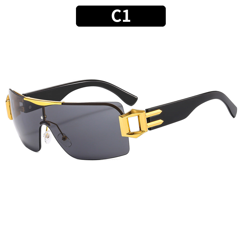 Wholesale One-piece Y2K Sports Sunscreen PC Sunglasses