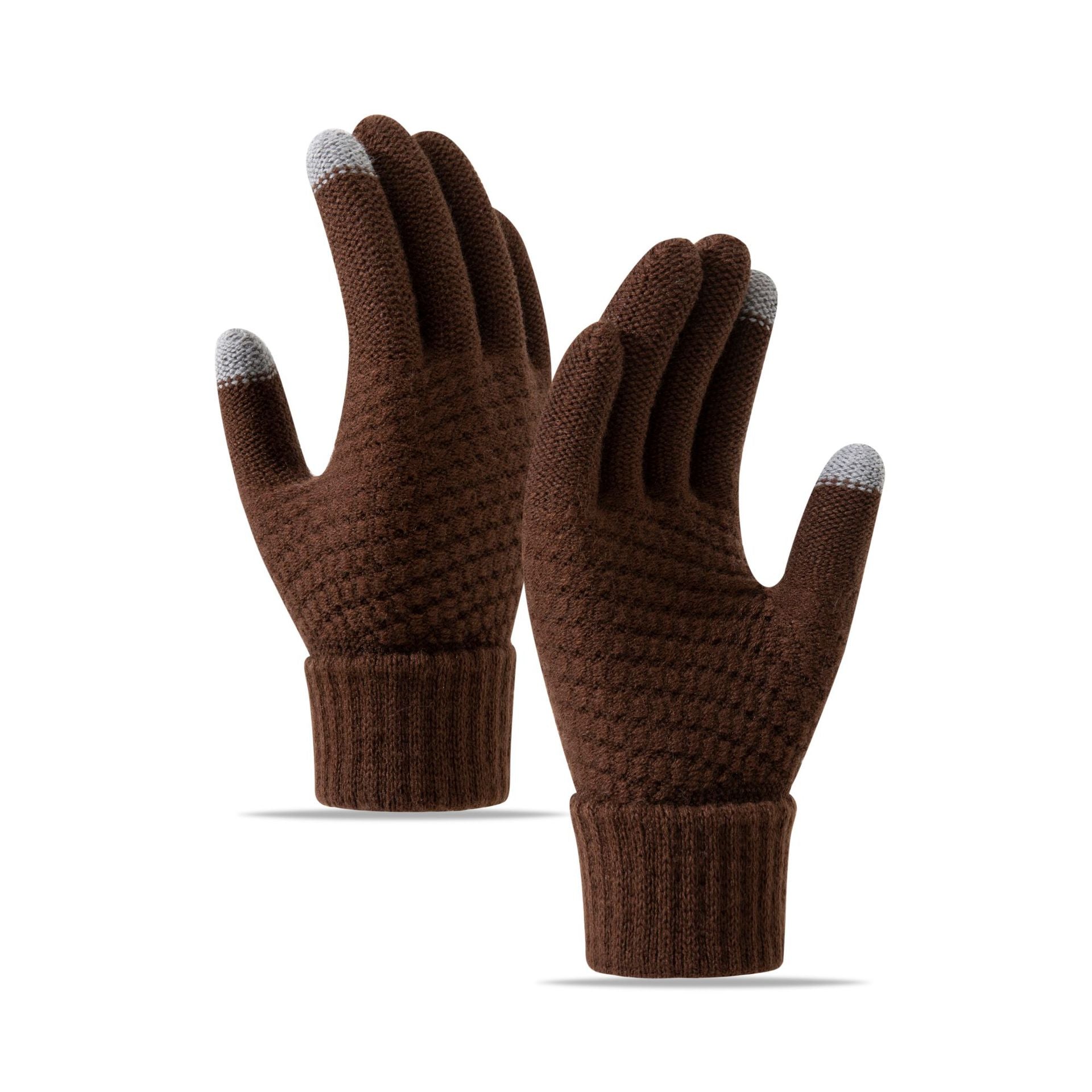 Wholesale Winter Velvet Thickened Cute Cycling Touch Screen Warm Wool Knitted Gloves