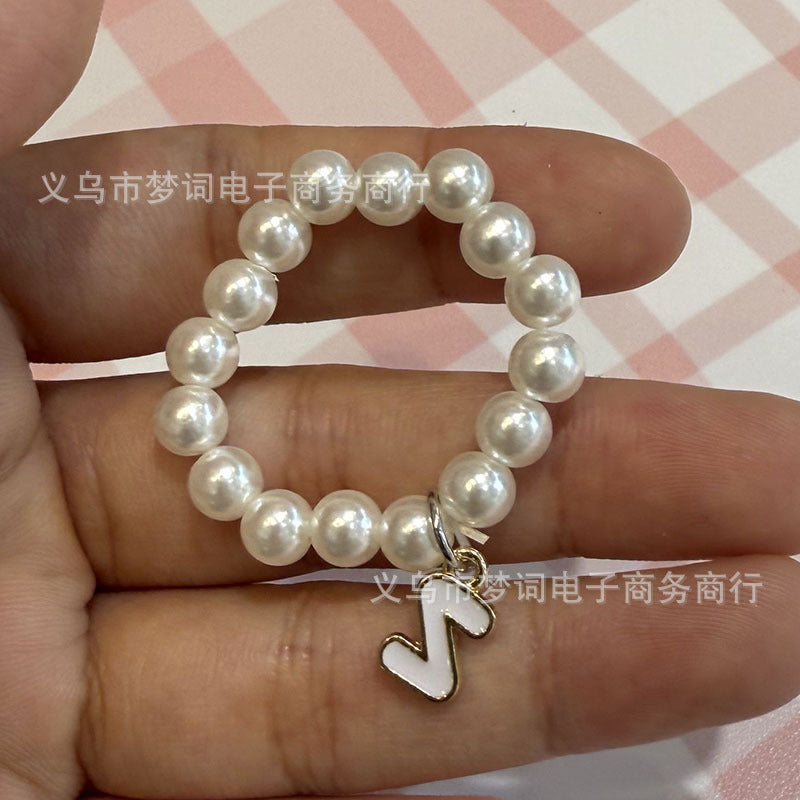 Wholesale 26 letter pearl necklace Doll Accessories