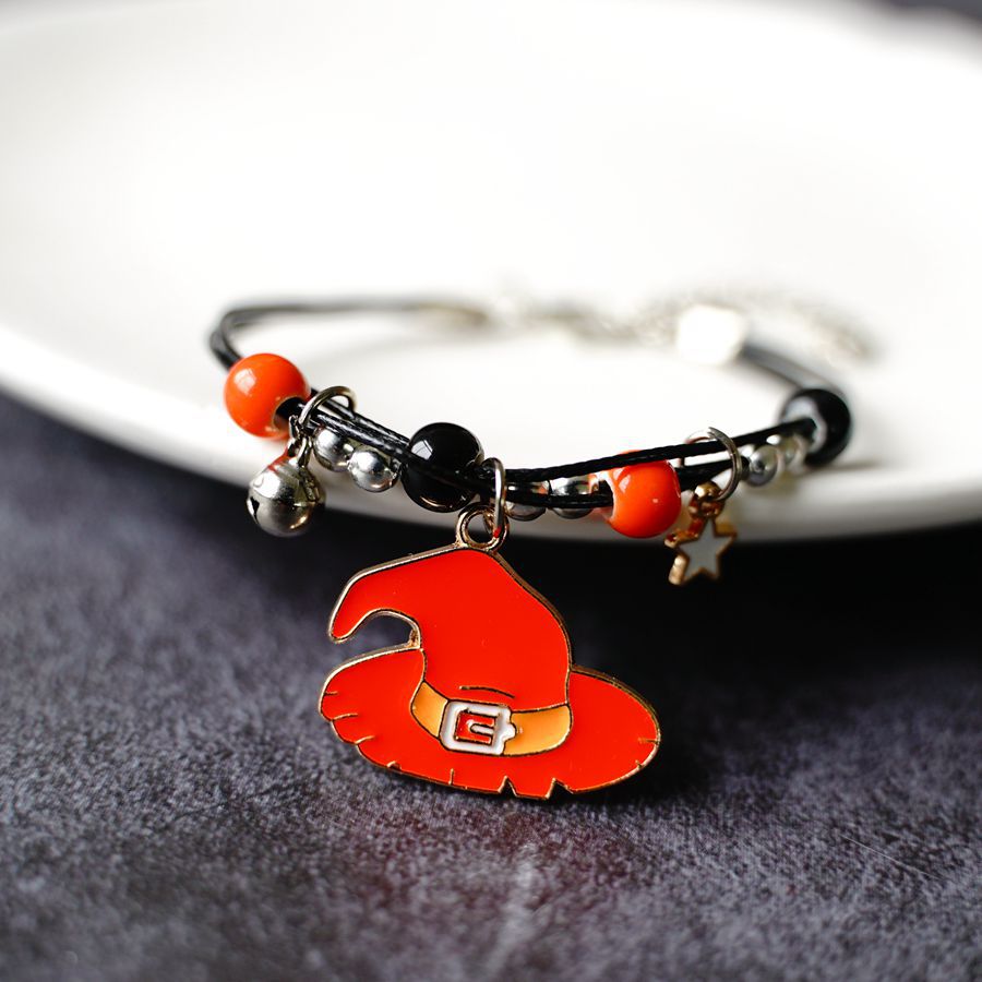 Wholesale Halloween Pumpkin Ghost Festival Orange Bracelet