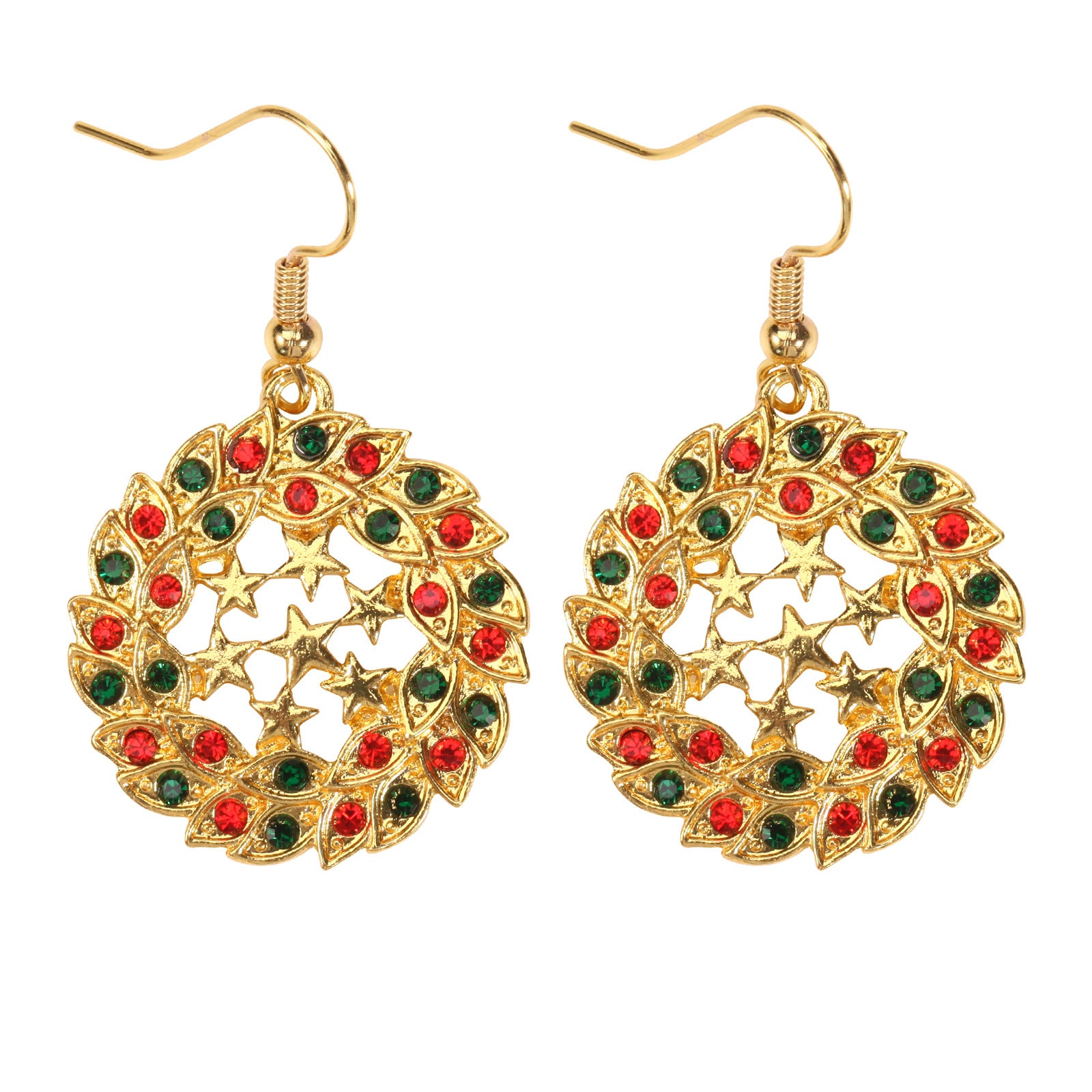 Wholesale Christmas Snowflake Cane Antler Earrings