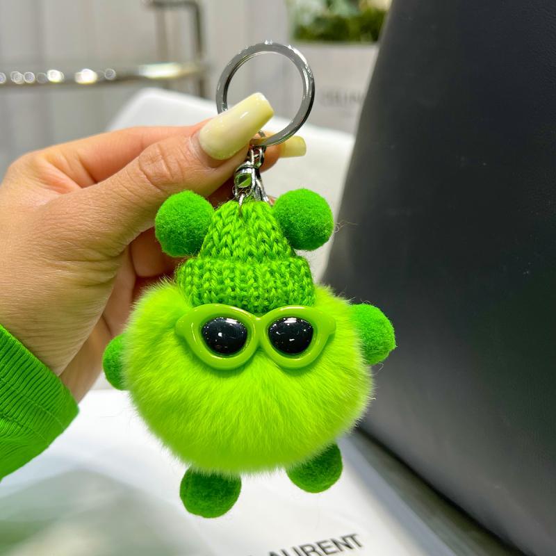 Wholesale Cute Cartoon Plush Ball Keychains